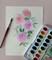 Beginner watercolor roses
